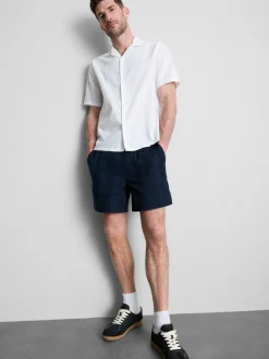 Pantalones cortos texturizados con cordón de ajuste