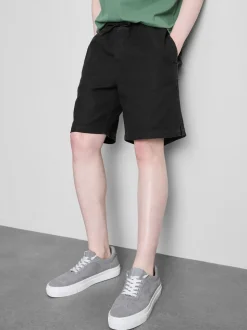 Pantalones cortos texturizados con cordón de ajuste