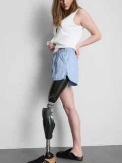 Pantalones cortos vaqueros de algodón para correr