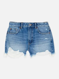 Pantalones cortos vaqueros rasgados