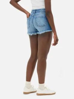 Pantalones cortos vaqueros rasgados