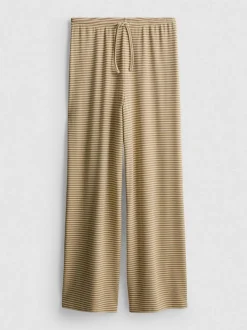Pantalones de canalé de algodón de pernera ancha