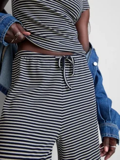 Pantalones de canalé de algodón de pernera ancha