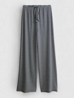 Pantalones de canalé de algodón de pernera ancha