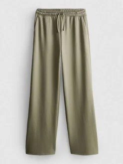 Pantalones de chándal anchos con cordón de ajuste