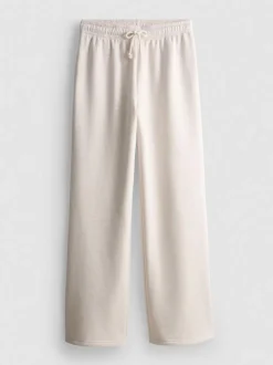 Pantalones de chándal rectos en mezcla de algodón