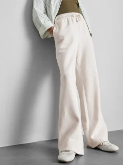 Pantalones de chándal rectos en mezcla de algodón
