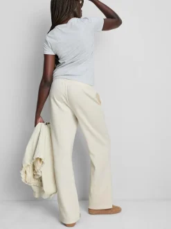 Pantalones de chándal rectos en mezcla de algodón