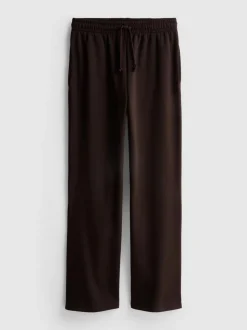 Pantalones de chándal rectos en mezcla de algodón