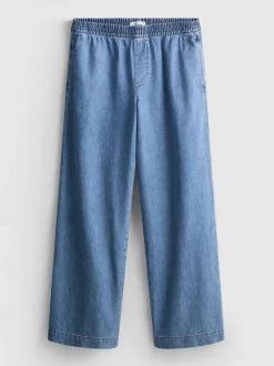 Pantalones de chándal vaqueros de algodón anchos