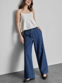 Pantalones de chándal vaqueros de algodón anchos
