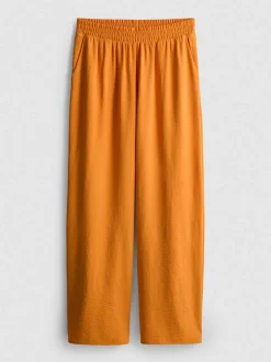 Pantalones de pernera ancha con cintura elástica