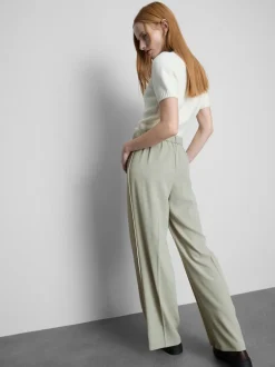 Pantalones de pernera ancha con rayas laterales