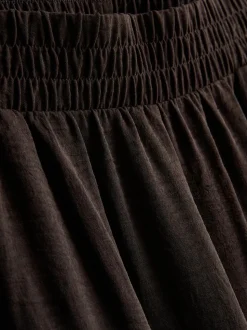 Pantalones de pernera ancha con cintura elástica