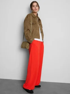 Pantalones de pernera ancha con cintura elástica