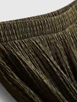 Pantalones de pernera ancha con textura