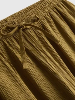 Pantalones de pernera ancha con efecto arrugado