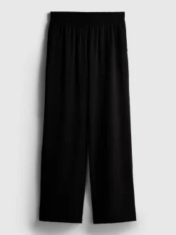 Pantalones de pernera ancha con cintura elástica