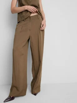 Pantalones de pernera ancha con textura By Coleen