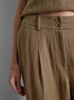 Pantalones de pernera ancha con textura By Coleen