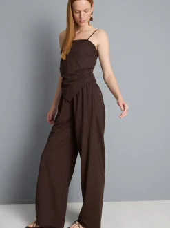 Pantalones de pernera ancha de punto