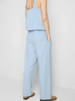 Pantalones de pernera ancha en mezcla de algodón