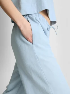 Pantalones de pernera ancha en mezcla de algodón