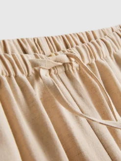 Pantalones de pernera ancha en mezcla de algodón