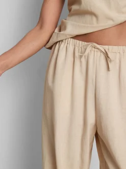 Pantalones de pernera ancha en mezcla de algodón