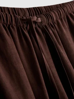 Pantalones de pernera ancha en mezcla de algodón