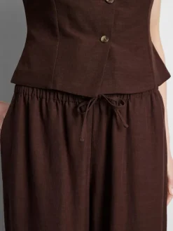 Pantalones de pernera ancha en mezcla de algodón