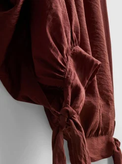 Pantalones de pernera cocoon texturizados