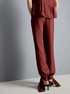 Pantalones de pernera cocoon texturizados
