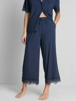 Pantalones de pijama tipo culotte con modal