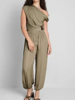 Pantalones de satén con bajos ajustados de The Edit