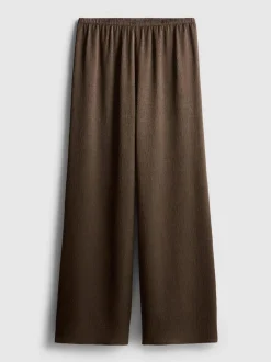 Pantalones de satén rectos texturizados