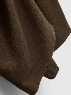 Pantalones de satén rectos texturizados