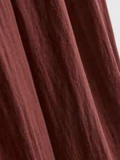 Pantalones de talle medio holgados y texturizados