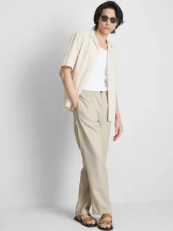 Pantalones en mezcla de lino