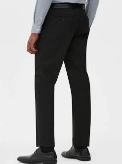 Pantalones formales de sarga de corte entallado