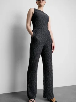 Pantalones fruncidos de pernera recta