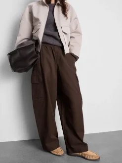Pantalones militares de algodón con pernera ancha