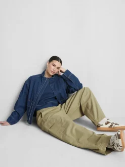 Pantalones militares de algodón con pernera ancha