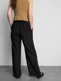 Pantalones palazzo con detalle de lazo