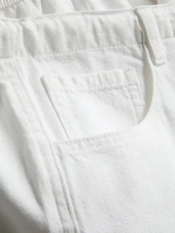 Pantalones rectos de algodón con cuentas