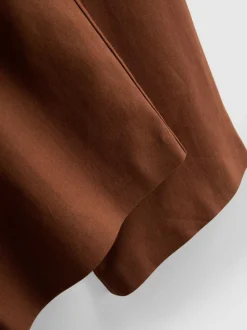 Pantalones rectos en mezcla de lino