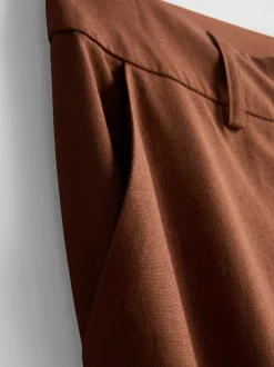 Pantalones rectos en mezcla de lino