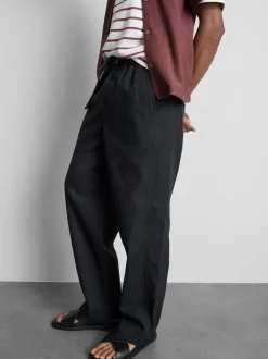 Pantalones texturizados con cordón de ajuste
