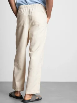 Pantalones texturizados con cordón de ajuste