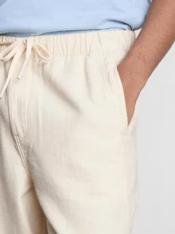 Pantalones texturizados con cordón de ajuste